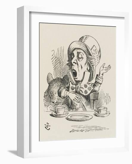 The Hatter Sings-John Tenniel-Framed Art Print