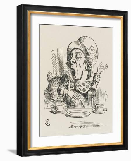 The Hatter Sings-John Tenniel-Framed Art Print