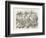 The Hatter with Alice the White King the Rabbit Messenger and the Lion-John Tenniel-Framed Photographic Print