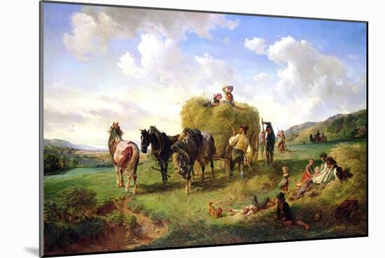 The Hay Harvest, 1869-Hermann Kauffmann-Mounted Giclee Print