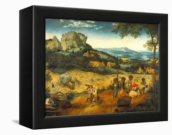 The Hay Harvest-Pieter Bruegel the Elder-Framed Premier Image Canvas