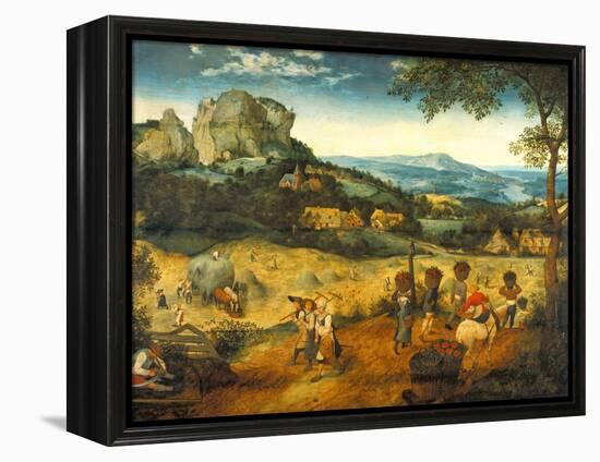 The Hay Harvest-Pieter Bruegel the Elder-Framed Premier Image Canvas