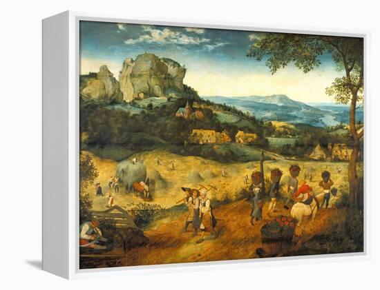 The Hay Harvest-Pieter Bruegel the Elder-Framed Premier Image Canvas