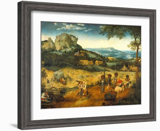 The Hay Harvest-Pieter Bruegel the Elder-Framed Giclee Print