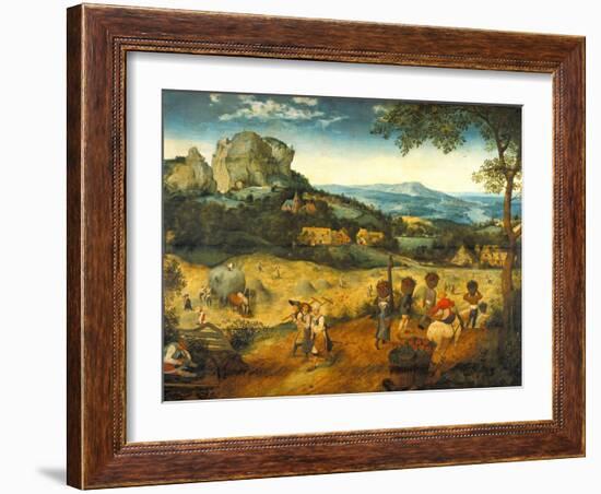 The Hay Harvest-Pieter Bruegel the Elder-Framed Giclee Print