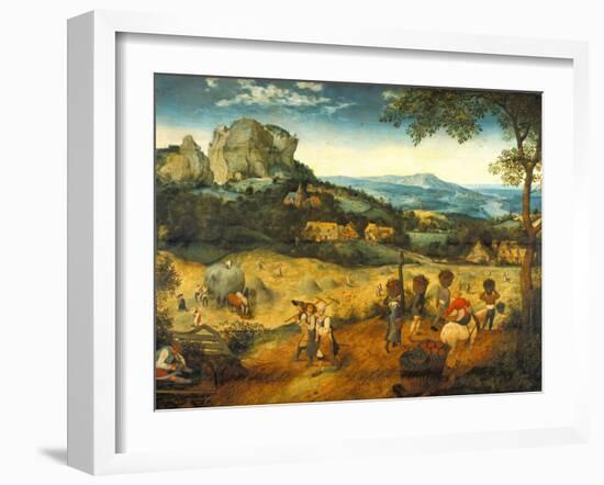 The Hay Harvest-Pieter Bruegel the Elder-Framed Giclee Print