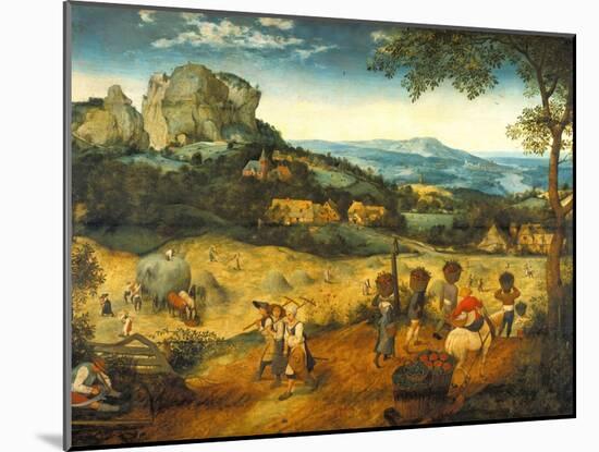 The Hay Harvest-Pieter Bruegel the Elder-Mounted Giclee Print