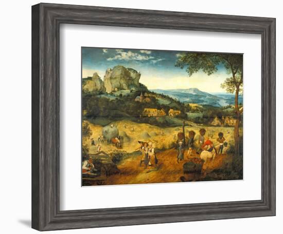 The Hay Harvest-Pieter Bruegel the Elder-Framed Giclee Print