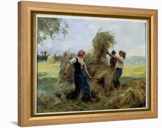 The Hay. Painting by Julien Dupre (1851-1910), 19Th Century. Chalons Sur Marne, Museum of Fine Arts-Julien Dupre-Framed Premier Image Canvas