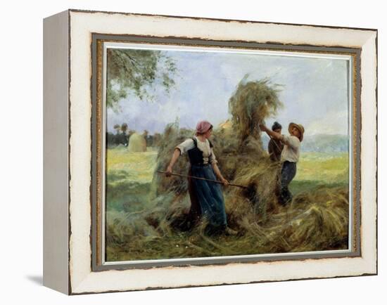 The Hay. Painting by Julien Dupre (1851-1910), 19Th Century. Chalons Sur Marne, Museum of Fine Arts-Julien Dupre-Framed Premier Image Canvas