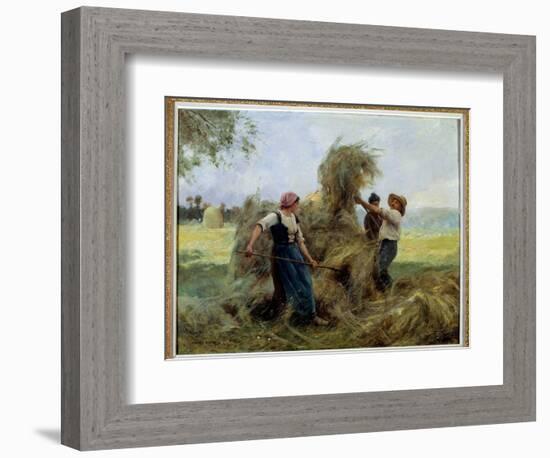 The Hay. Painting by Julien Dupre (1851-1910), 19Th Century. Chalons Sur Marne, Museum of Fine Arts-Julien Dupre-Framed Giclee Print