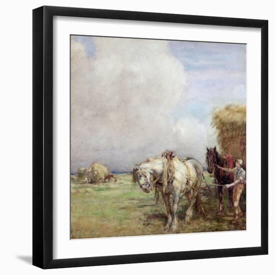 The Hay Wagon-Nathaniel Hughes John Baird-Framed Giclee Print