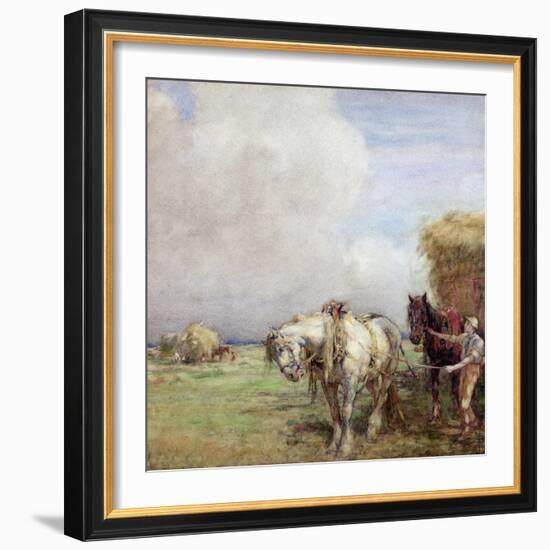 The Hay Wagon-Nathaniel Hughes John Baird-Framed Giclee Print