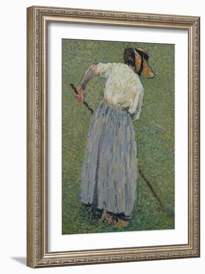 The Haymaker (Oil on Canvas)-Henri Martin-Framed Giclee Print