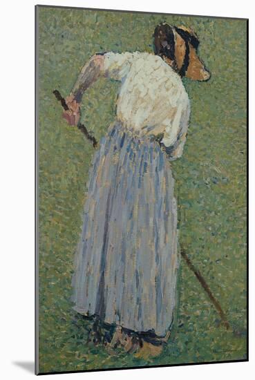The Haymaker (Oil on Canvas)-Henri Martin-Mounted Giclee Print