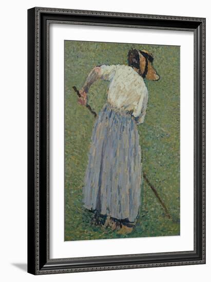 The Haymaker (Oil on Canvas)-Henri Martin-Framed Giclee Print