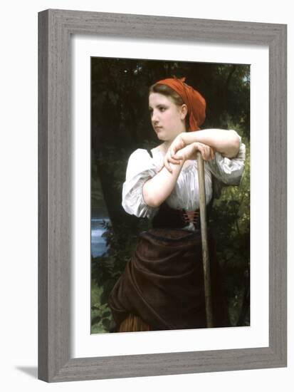 The Haymaker-William Adolphe Bouguereau-Framed Art Print