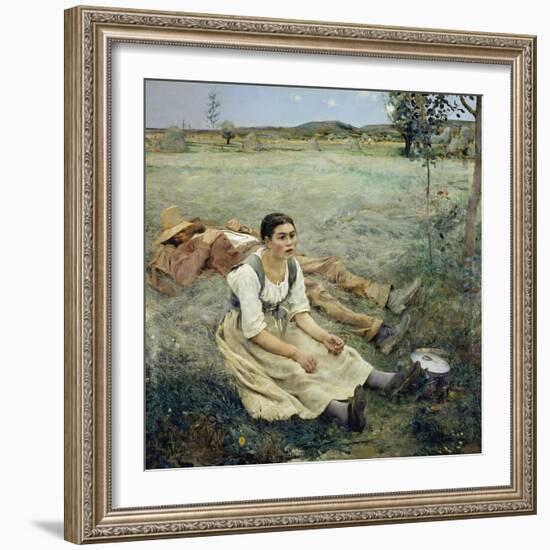 The Haymakers, 1877-Jules Bastien-Lepage-Framed Giclee Print