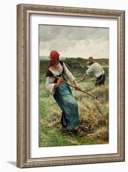 The Haymakers, 1888 (Oil on Canvas)-Julien Dupre-Framed Giclee Print