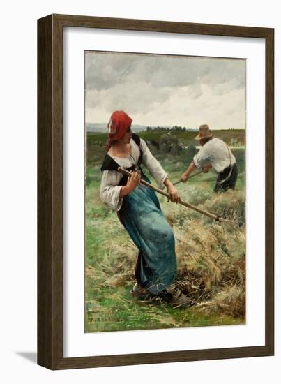 The Haymakers, 1888 (Oil on Canvas)-Julien Dupre-Framed Giclee Print