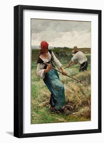 The Haymakers, 1888 (Oil on Canvas)-Julien Dupre-Framed Giclee Print