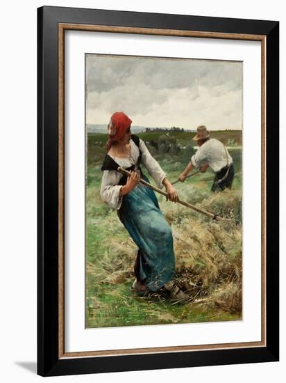 The Haymakers, 1888 (Oil on Canvas)-Julien Dupre-Framed Giclee Print