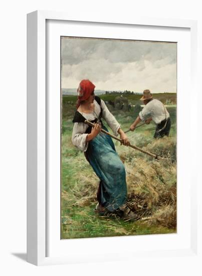 The Haymakers, 1888 (Oil on Canvas)-Julien Dupre-Framed Giclee Print