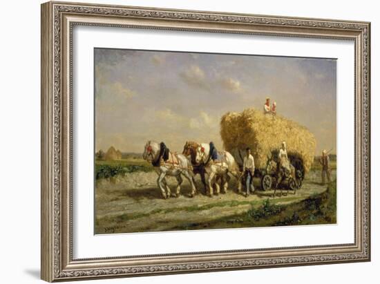 The Hayrick-Jules Jacques Veyrassat-Framed Giclee Print