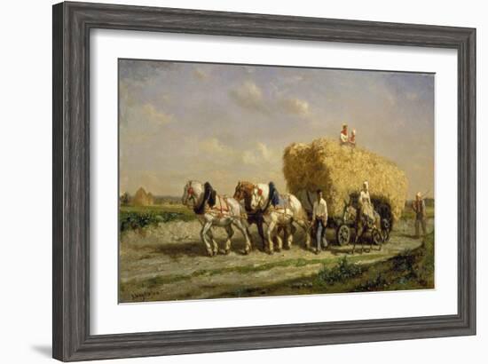 The Hayrick-Jules Jacques Veyrassat-Framed Giclee Print