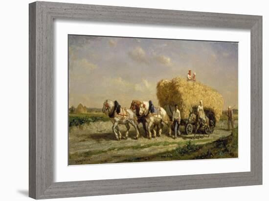 The Hayrick-Jules Jacques Veyrassat-Framed Giclee Print