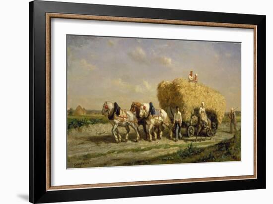 The Hayrick-Jules Jacques Veyrassat-Framed Giclee Print