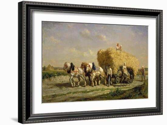 The Hayrick-Jules Jacques Veyrassat-Framed Giclee Print