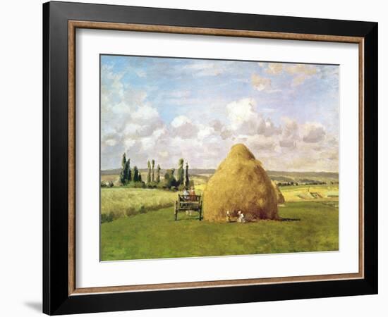 The Haystack, Pontoise, 1873-Camille Pissarro-Framed Giclee Print