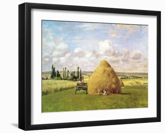 The Haystack, Pontoise, 1873-Camille Pissarro-Framed Giclee Print