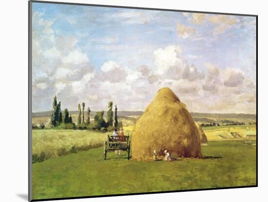 The Haystack, Pontoise, 1873-Camille Pissarro-Mounted Giclee Print