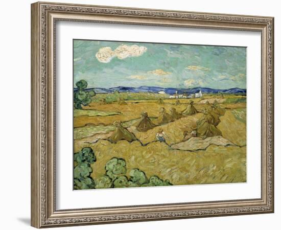 The Haystacks-Vincent van Gogh-Framed Giclee Print