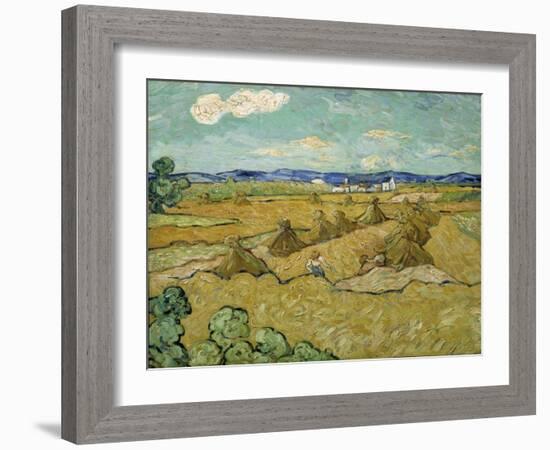 The Haystacks-Vincent van Gogh-Framed Giclee Print