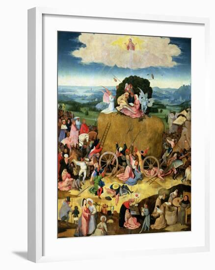 The Haywain: Central Panel of the Triptych, circa 1500-Hieronymus Bosch-Framed Giclee Print