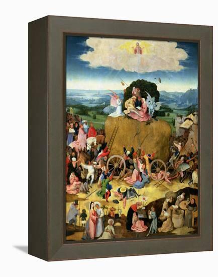 The Haywain: Central Panel of the Triptych, circa 1500-Hieronymus Bosch-Framed Premier Image Canvas