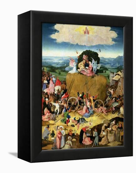 The Haywain: Central Panel of the Triptych, circa 1500-Hieronymus Bosch-Framed Premier Image Canvas