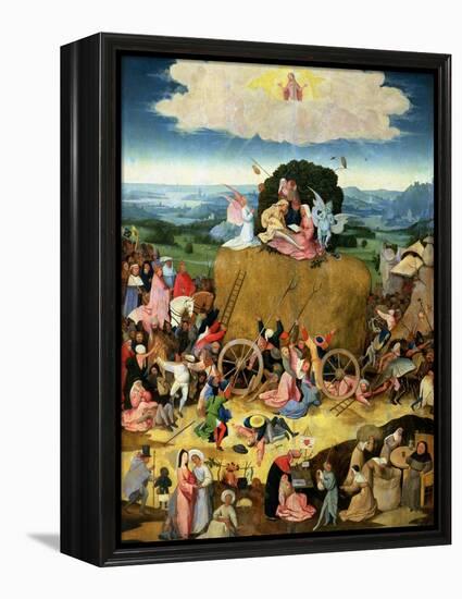 The Haywain: Central Panel of the Triptych, circa 1500-Hieronymus Bosch-Framed Premier Image Canvas