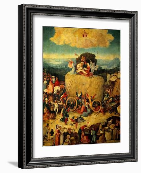 The Haywain, Central Panel (Triptych) circa 1485-90-Hieronymus Bosch-Framed Giclee Print