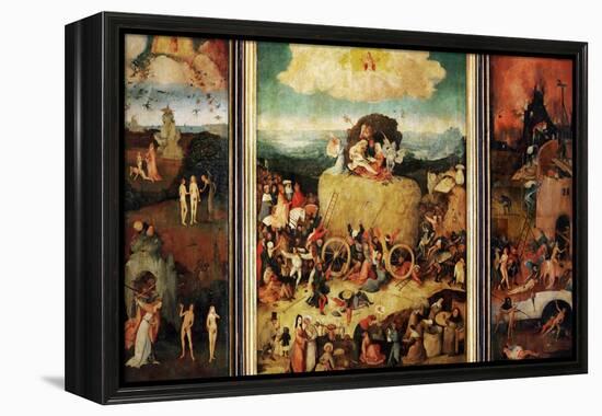 The Haywain, Triptych, circa 1485-90-Hieronymus Bosch-Framed Premier Image Canvas