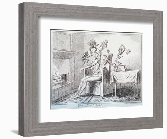 The Head Ache, 1835-George Cruikshank-Framed Giclee Print