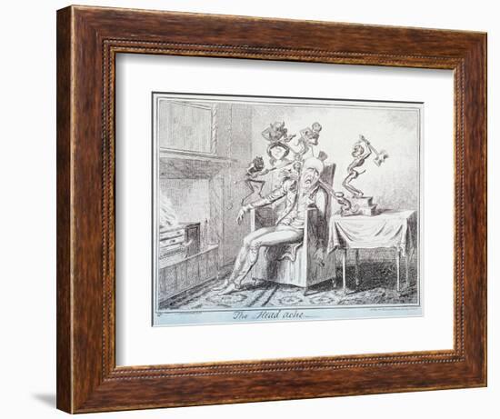 The Head Ache, 1835-George Cruikshank-Framed Giclee Print