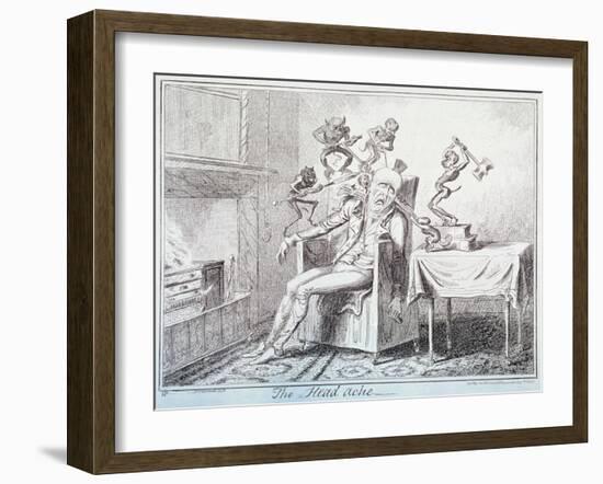 The Head Ache, 1835-George Cruikshank-Framed Giclee Print