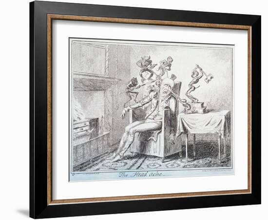 The Head Ache, 1835-George Cruikshank-Framed Giclee Print