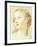 The Head of a Girl Looking to the Left-Charles Joseph Natoire-Framed Giclee Print