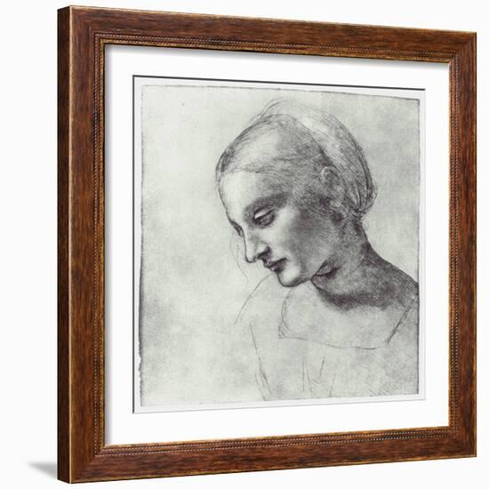 The Head of a Madonna, C1484-1486-Leonardo da Vinci-Framed Giclee Print