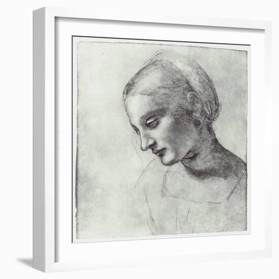 The Head of a Madonna, C1484-1486-Leonardo da Vinci-Framed Giclee Print